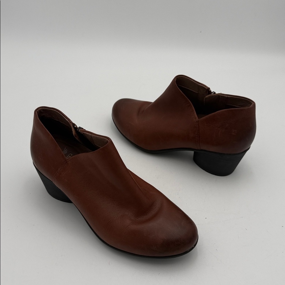 Dansko Raina Chestnut Heeled ankle Boots women 6.5/7 casual office comfort Y2K